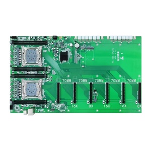 Carte mère X99 double processeur neuve, LGA 2011 V3 E-ATX Aleo Testnet 3 avec 6 emplacements pour GPU, espace de 60 mm, 4*DDR4, carte mère X99 double - Product Image 2