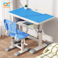 Chaises d'école ergonomiques en gros, ensemble table et chaise pour école primaire, chaise de bureau pour étudiant avec support lombaire et bords de sécurité