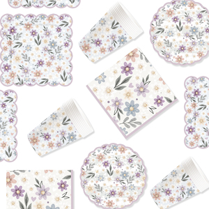 Platos y Servilletas con Diseño de Flores Silvestres DAMAI, Artículos para Fiestas, Decoraciones Florales de Papel, Vajilla para Primavera, Picnic, Cumpleaños, Fiesta de Té - Product Image 2