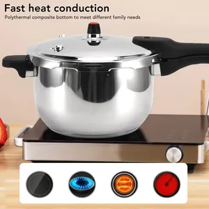 <span class=keywords><strong>Olla</strong></span> a Presión Multifuncional de Acero Inoxidable 80KPA a Prueba de Explosiones con Asa Segura y Válvula de Seguridad para Cocinar - Product Image 3
