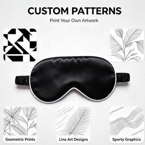 Nueva Máscara de Ojos de Seda Sintética de Doble Cara, Cómoda para Dormir, Sin Olor, con Protección Solar, <span class=keywords><strong>El</strong></span>ástica, para Viajes, Descanso, Aviación, con Estampado - Product Image 4