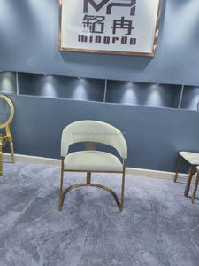 Silla de Comedor Acolchada de Acero Inoxidable y Terciopelo, Estilo Contemporáneo, para Hogar y Hotel, Superventas - Product Image 4