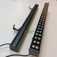 Barra de luz LED Yuanyeled RGBWAUV con visera, decoración de fachada púrpura, arandela de pared para fachadas de Hotel
