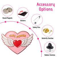 Broches en émail personnalisées « Girl Power », badges en cloisonné souple avec citation féministe, broches de revers en métal pour l'empouvoir des femmes, prix direct usine