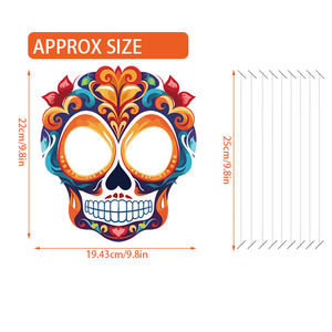 Máscara de Papel Mexicana para el Día de Muertos Damai, Máscara de Disfraces DIY, Decoración para Fiestas, Artículos para Fiestas - Product Image 2