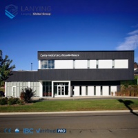 Bâtiment de bureaux en structure acier à grande portée sur mesure pour l'immobilier commercial, ingénierie préfabriquée