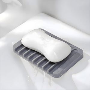ที่วางสบู่กันกลิ่นสำหรับห้องอาบน้ำ - ถาดใส่สบู่ซิลิโคนระบายอากาศได้ - Product Image 1