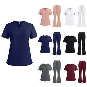 Luxury Best Unisex Bell Bottoms Good Quality Medical Uniforms Personalized <b>Scrub</b> <b>Set</b> - Product Image 4