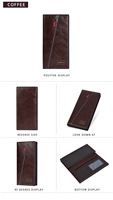 Baellerry dompet genggam pria, kclutch dompet lipat ganda Multi kartu dengan penutupan terbuka harga grosir poliester modis