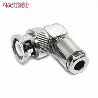 Connecteur coaxial RF de haute qualité BNC mâle/prise à angle droit/coudé pour câble RG58 Lmr195