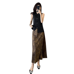 Chinese Style Vest Set Women 2024 Summer Thin Elegant Solid Color Polyester Traditional Clothing - Product Image 5