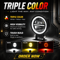 Lampu Kabut Angel Eyes LIUHJG 12-80V, Lampu Sorot Motor LED Kecerahan Tinggi untuk Suku Cadang & Aksesoris Motor