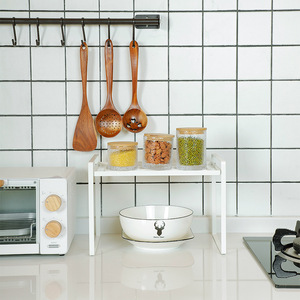 Support de rangement de cuisine en fer Stay Well, 3 niveaux, organisateur d'épices de comptoir empilable avec couches amovibles pour bouteilles de condiments - Product Image 3