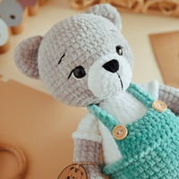 Gros personnalisé Crochet matériau souple en peluche Chenille fil ours jouets Amigurumi Animal bébé jouets en peluche