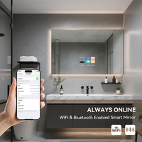 2025 nuevo espejo LED inteligente Bluetooth con altavoces Premium espejo Wifi inteligente Android APK Spotify pantalla táctil espejo de baño