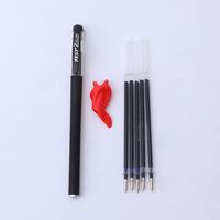Stylo effaçable magique à encre liquide bleue 0,5 mm en plastique pour tableau d'écriture, stylo à encre fondante automatique pour bureau et école