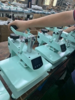 Machines de presse à chaud min à tête pivotante pour t-shirt 20*30cm Machine de presse à chaleur de transfert d'étiquettes ouvertes semi-automatique à clapet