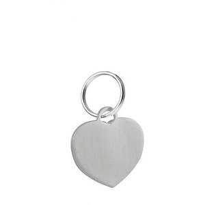 Ciondolo a cuore in argento 25x22 mm, accessorio per gioielli, per creazioni e design - Product Image 1