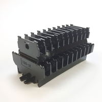 Bloque de terminales de tornillo montado TBD-10A 20A 30A, 100 unidades/caja, tira de terminales de barrera tipo riel DIN combinada