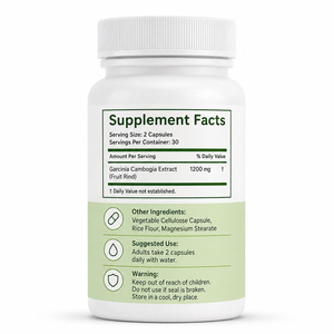 Nouvelles capsules d'extrait de Garcinia Cambogia Max, brûleur de graisse thermogénique, accélérateur pour la gestion du poids chez l'adulte - Biologique, sans gluten - Product Image 6