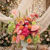 Centre de table de mariage tropical moderne détachable personnalisé, arrangement floral artificiel