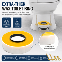 Kit de réparation de cuvette de toilettes 2026 OE-Spec, avec joint en cire double épaisseur, vis en T longues et accessoires robustes pour salle de bain