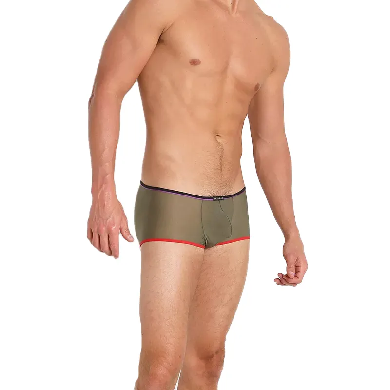 El más nuevo diseño Simple de gran tamaño Fat Men's Panty Boxers Plain Low-Rise Gay Shirt Boxer Shorts