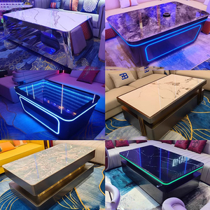 Barra de <span class=keywords><strong>Bar</strong></span> Moderna y Personalizable para KTV, Club Nocturno, Fabricada en Acero Inoxidable y Vidrio, con Losa de Roca Luminosa, para Uso Comercial - Product Image 2