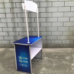 Exhibition aluminum promotion counter ,foldable table display counter