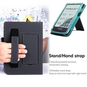 Étui de protection en cuir de qualité supérieure avec dragonne pour Pocketbook 740 <span class=keywords><strong>InkPad</strong></span> <span class=keywords><strong>3</strong></span> Pro/<span class=keywords><strong>InkPad</strong></span> <span class=keywords><strong>3</strong></span> housses et étuis pour tablettes couleur - Product Image 5