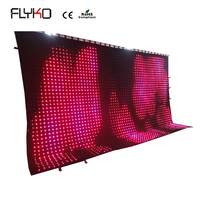 Cortina de luz LED RGB P20 CM con sonido activado DMX512, tela de video LED RGB, cortina de visión LED RGB, iluminación de escenario para cabina de DJ Matrix