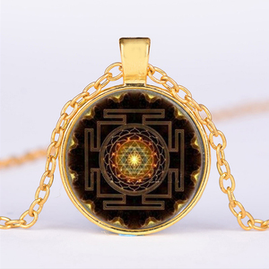 Sacro Gioiello Tempo di Lusso Dell'annata Del Pendente Mandala Sri Yantra <span class=keywords><strong>Collana</strong></span> - Product Image 4