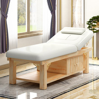 Table de massage de luxe Offre Spéciale lit de massage stationnaire en bois lit facial spa