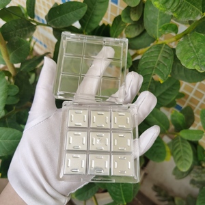 Y018 9 Lưới rỗng Eyeshadow nhựa rõ ràng <span class=keywords><strong>Pallet</strong></span> bơm lại Eyeshadow lưu trữ trường hợp hộp mỹ phẩm Foundation Blush <span class=keywords><strong>container</strong></span> - Product Image 5