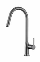 Robinet de lavabo moderne en acier inoxydable avec douchette extractible, monocommande, monotrou, à poser sur comptoir, garantie 3 ans