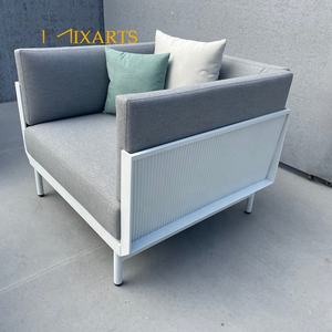 Fauteuil en alliage d'aluminium pour <span class=keywords><strong>salon</strong></span>, canapé de <span class=keywords><strong>jardin</strong></span>, <span class=keywords><strong>salon</strong></span> de patio, restaurant, canapé de luxe, canapé d'extérieur, ensemble de meubles de piscine italien - Product Image 4