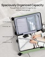 Bagage à main de 20 pouces, valises à bagages personnalisées approuvées par la compagnie aérienne avec roues, bagage léger avec serrure TSA