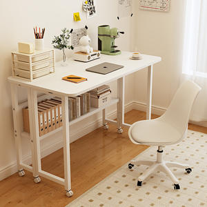 Escritorio de Computadora con Ruedas, Estilo Moderno, Portátil, Ahorra Espacio, Suministro de Fábrica, Escritorio de <span class=keywords><strong>Estudio</strong></span> Móvil Plegable con Panel Estilo Madera, Fácil de Usar - Product Image 4