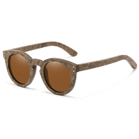 Lunettes de soleil en fibre de coco | Protection UVA/UVB à ressort métallique 100% | Lunettes de soleil polarisées en noix de coco pour hommes et femmes 8242