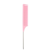 Peigne de barbier, en fibre de carbone, résistant à la chaleur, pour tressage, coiffure, queue de rat personnalisée, ensemble de raie de cheveux, vente en gros,