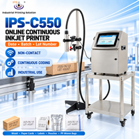 Imprimante de date en ligne continue IPS-C550 pour le codage par lots sur bois, papier, cartes, étiquettes, sachets et sacs tissés en PP