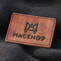 Écussons en similicuir PU avec logo personnalisé en TPU pour réparation de vêtements, étiquettes pour chapeaux, jeans, vêtements, logo de marque en relief, étiquette en cuir