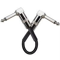 Câble d'effets pour guitare électrique mini double tête 6,35 mm AUX avec gaine en PVC et blindage combiné pour utilisation avec microphone et haut-parleur