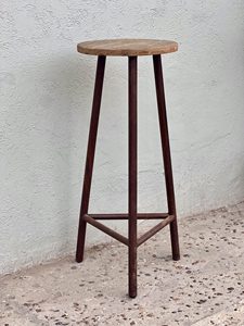 Vintage Unique Craftsmanship Elm Accent Side <b>Table</b> Rustic Handcrafted Home Decor <b>Kitchen</b> Home <b>Bar</b> Hotel Dining Contemporary - Product Image 5