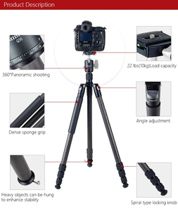 Trépied d'appareil <span class=keywords><strong>photo</strong></span> de prise de vue léger trépied en Fiber de <span class=keywords><strong>carbone</strong></span> accessoires d'appareil <span class=keywords><strong>photo</strong></span> professionnel numérique universel support <span class=keywords><strong>Photo</strong></span> - Product Image 4