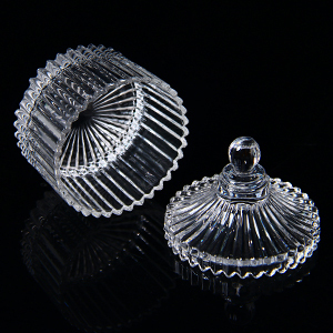 Contenitore portacandele in vetro per matrimonio Mini portacandele opache in rilievo all'ingrosso personalizzato - Product Image 5