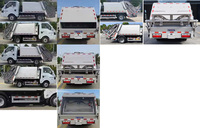 Camion compacteur à ordures manuel Dongfeng 4x2 de 4,5 tonnes, 108 CV, pompe diesel, véhicule de collecte des déchets compressés