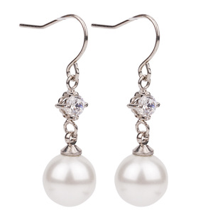 diamante brillante <span class=keywords><strong>para</strong></span> mujer, muchos colores Pendiente de perlas - Product Image 3