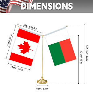 Hình chữ Y bảng cờ với cơ sở kim loại cho tùy chỉnh Mini cờ trang trí (Canada và Madagascar cờ) - Product Image 2