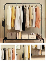 Support multifonctionnel pour vêtements, chapeaux, sol, simple, chambre à coucher, salon, organisateur de sacs, porte-vêtements